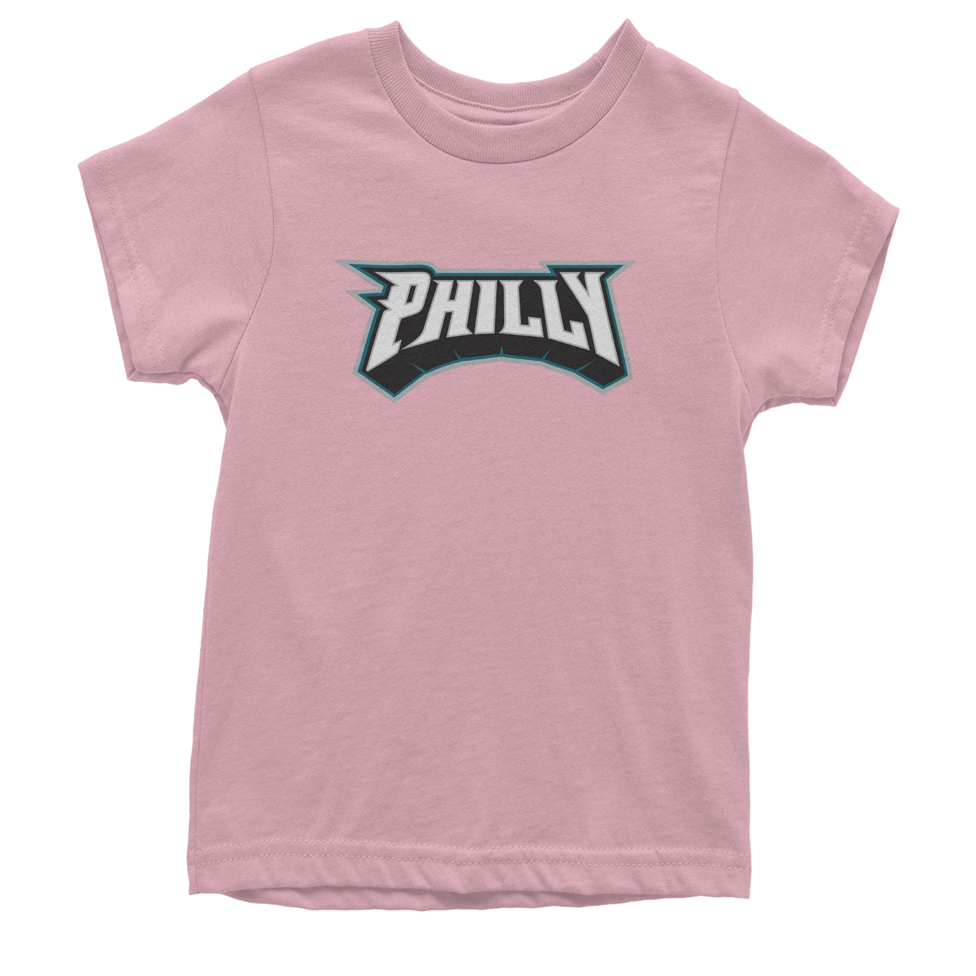 Philly Bold Block Throwback Youth T-shirt Light Pink