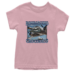Bombardino Crocodilo Brainrot Youth T-shirt Light Pink