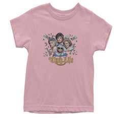 Golden Chain Thug Life Girls Youth T-shirt Light Pink