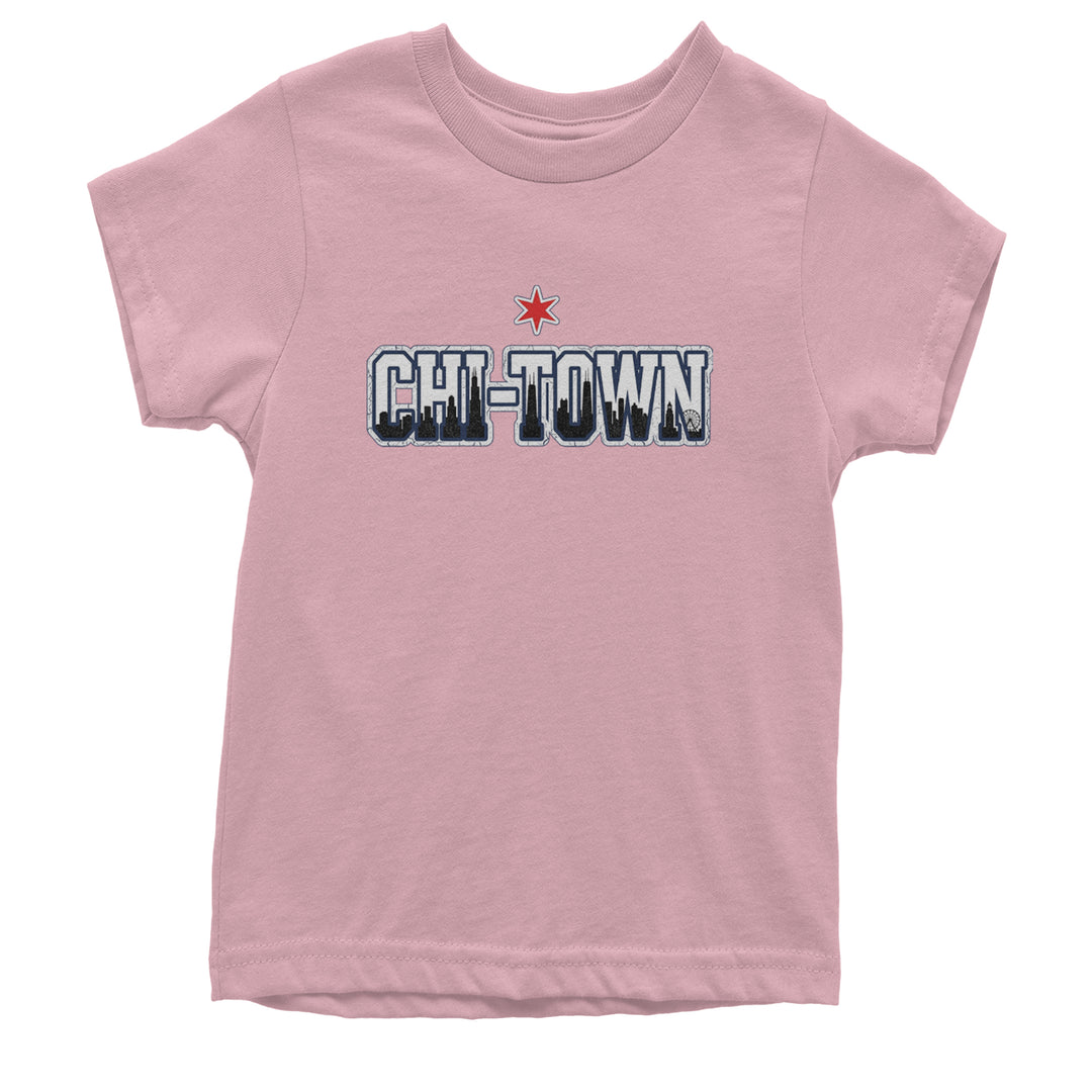 Chicago Chi-Town City Pride Youth T-shirt Light Pink