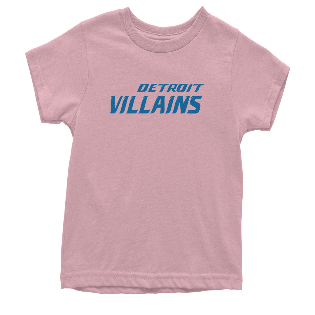 Detroit Villains Grit Football Youth T-shirt Light Pink