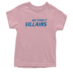 Detroit Villains Grit Football Youth T-shirt Light Pink