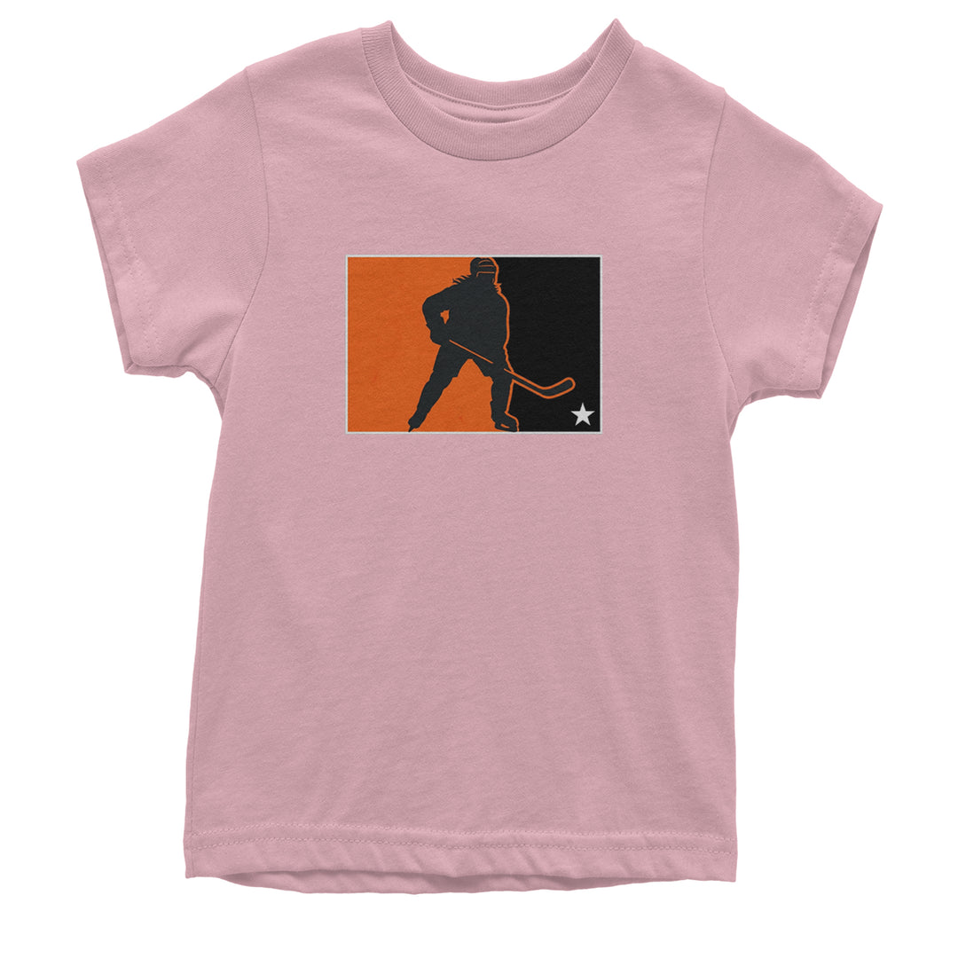 Hockey Enforcer Retro Vintage Youth T-shirt Light Pink