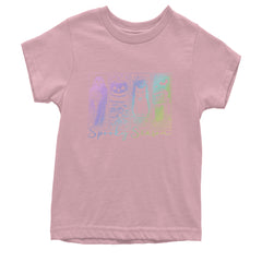 Spooky Season Cute Pastel Halloween Design Youth T-shirt Light Pink