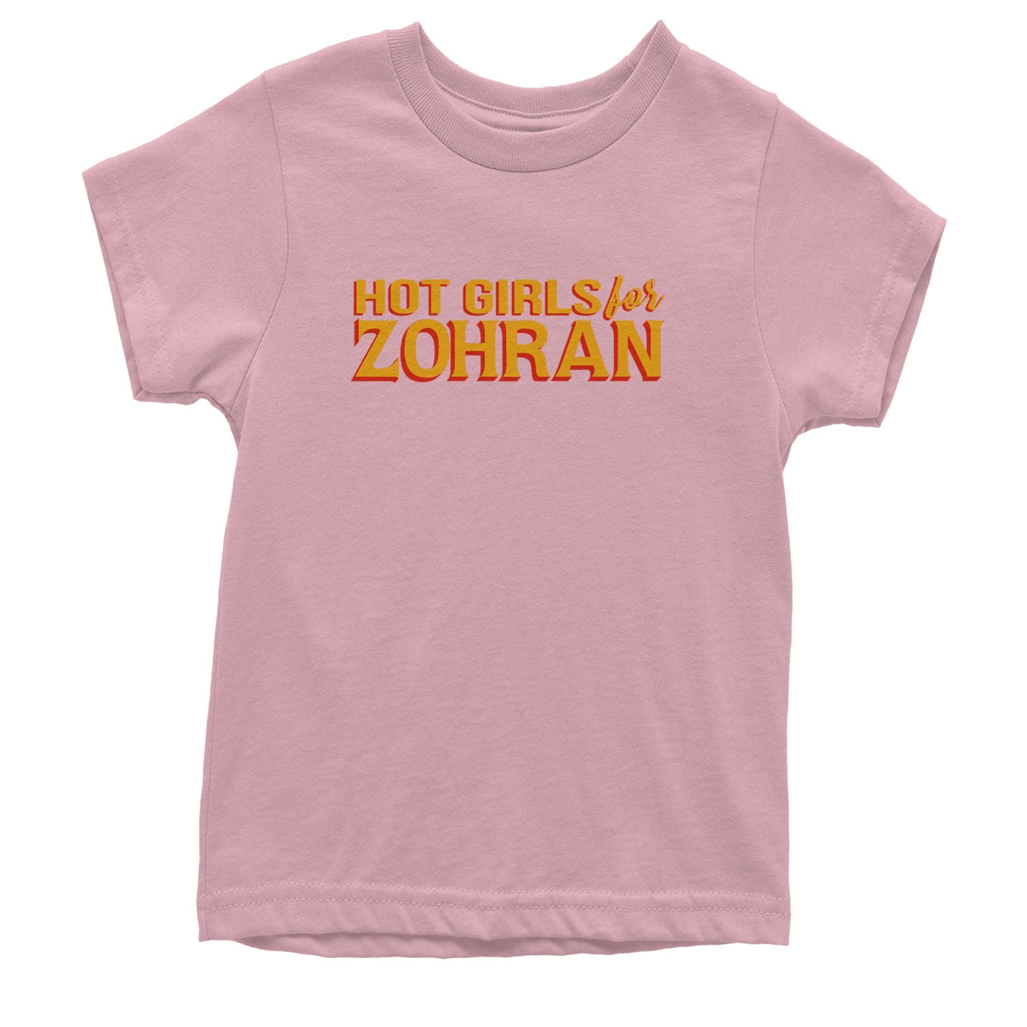 Hot Girls for Zohran Meme Youth T-shirt Light Pink