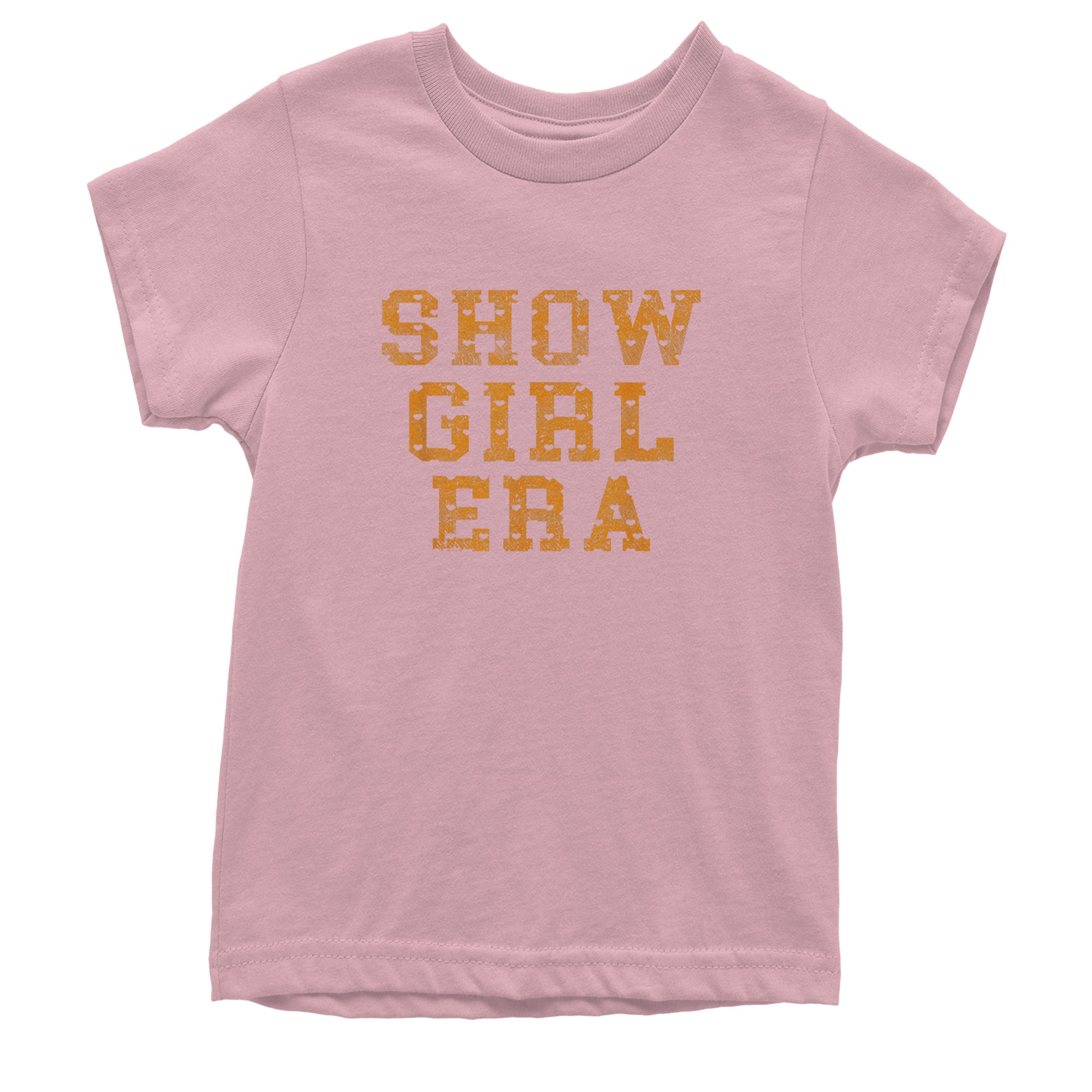 Vintage Showgirl Era Heart Youth T-shirt Light Pink