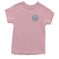 TLC To Love a Canine Dog Rescue Teal Youth T-shirt Light Pink