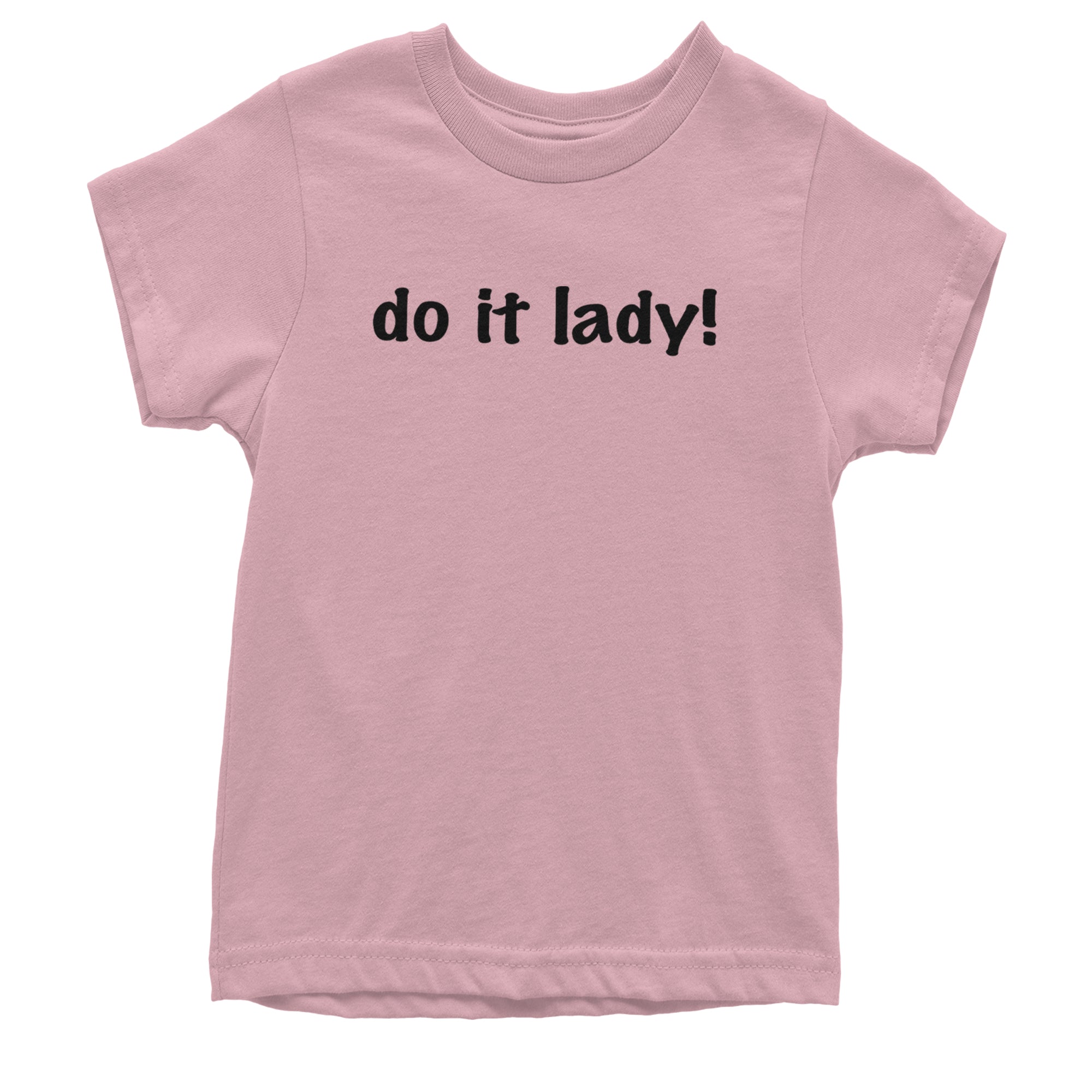 Do It Lady Viral Meme Youth T-shirt Light Pink