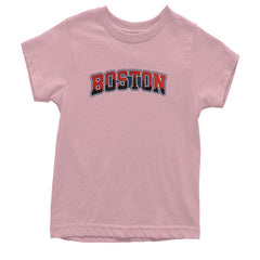 Boston City Pride Skyline Youth T-shirt Light Pink