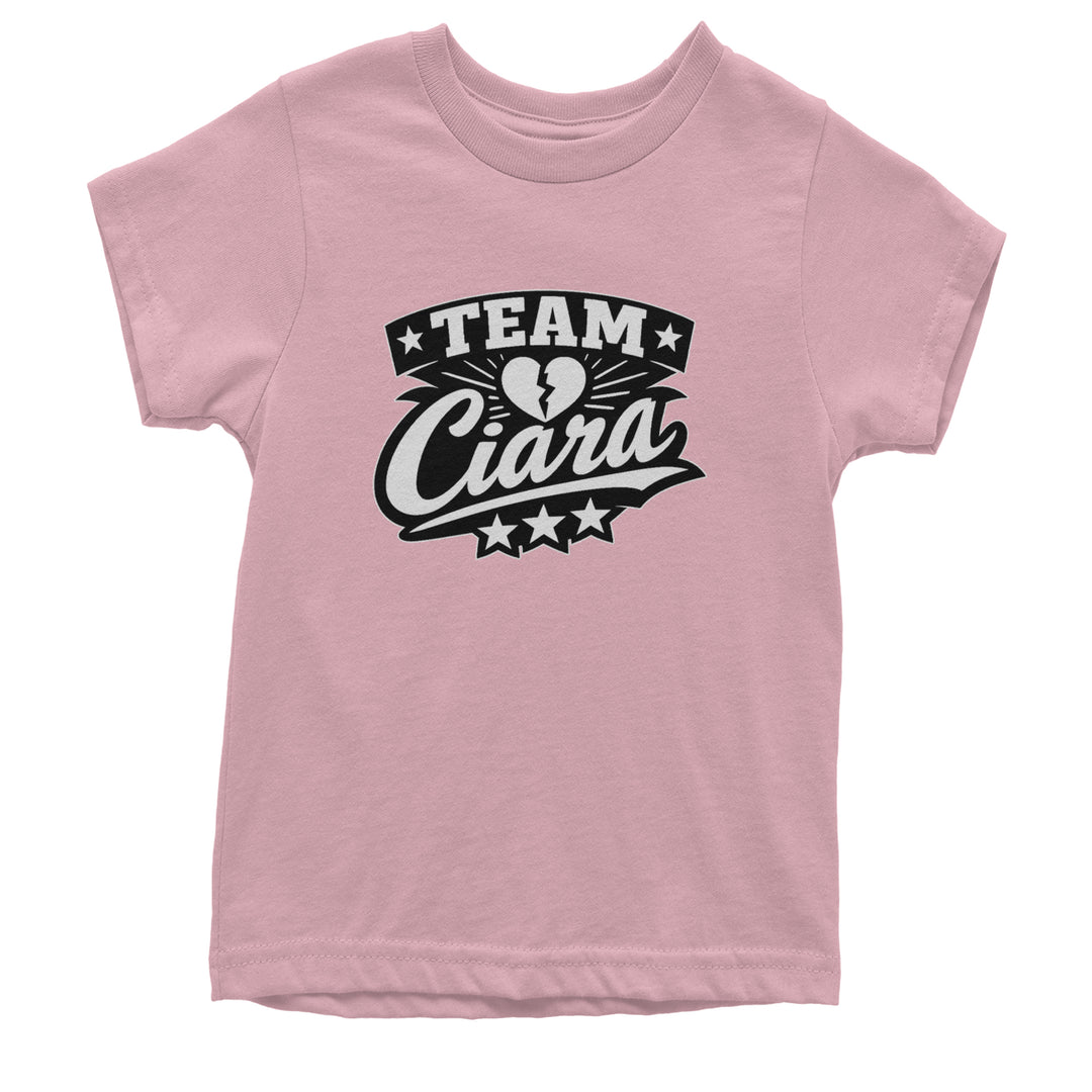 Team Ciara Scamanda Broken Heart Youth T-shirt Light Pink