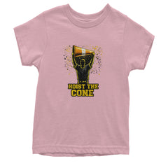 Hoist The Cone Pittsburgh Pride Youth T-shirt Light Pink