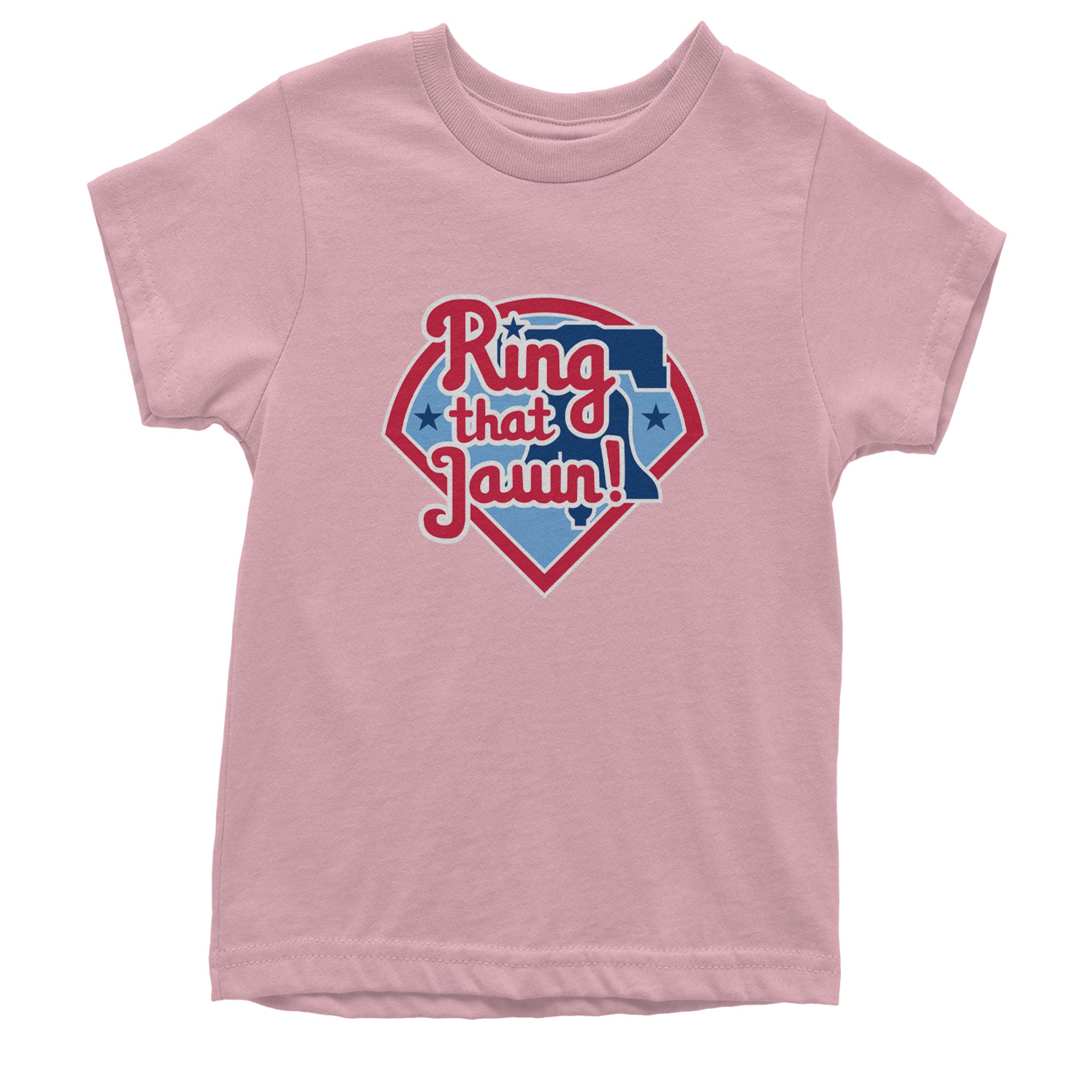 Ring That Jawn Philly Baseball Youth T-shirt Light Pink