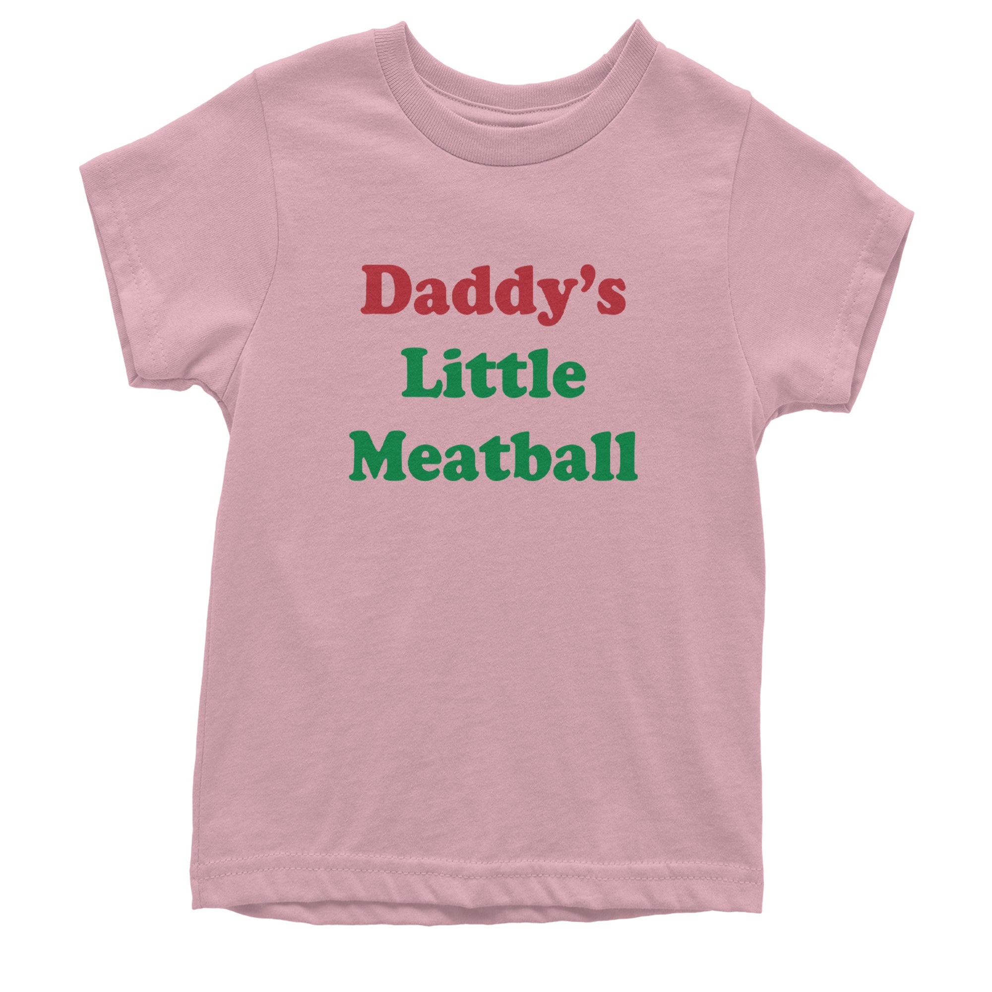 Daddy's Little Meatball Love Island Youth T-shirt Light Pink