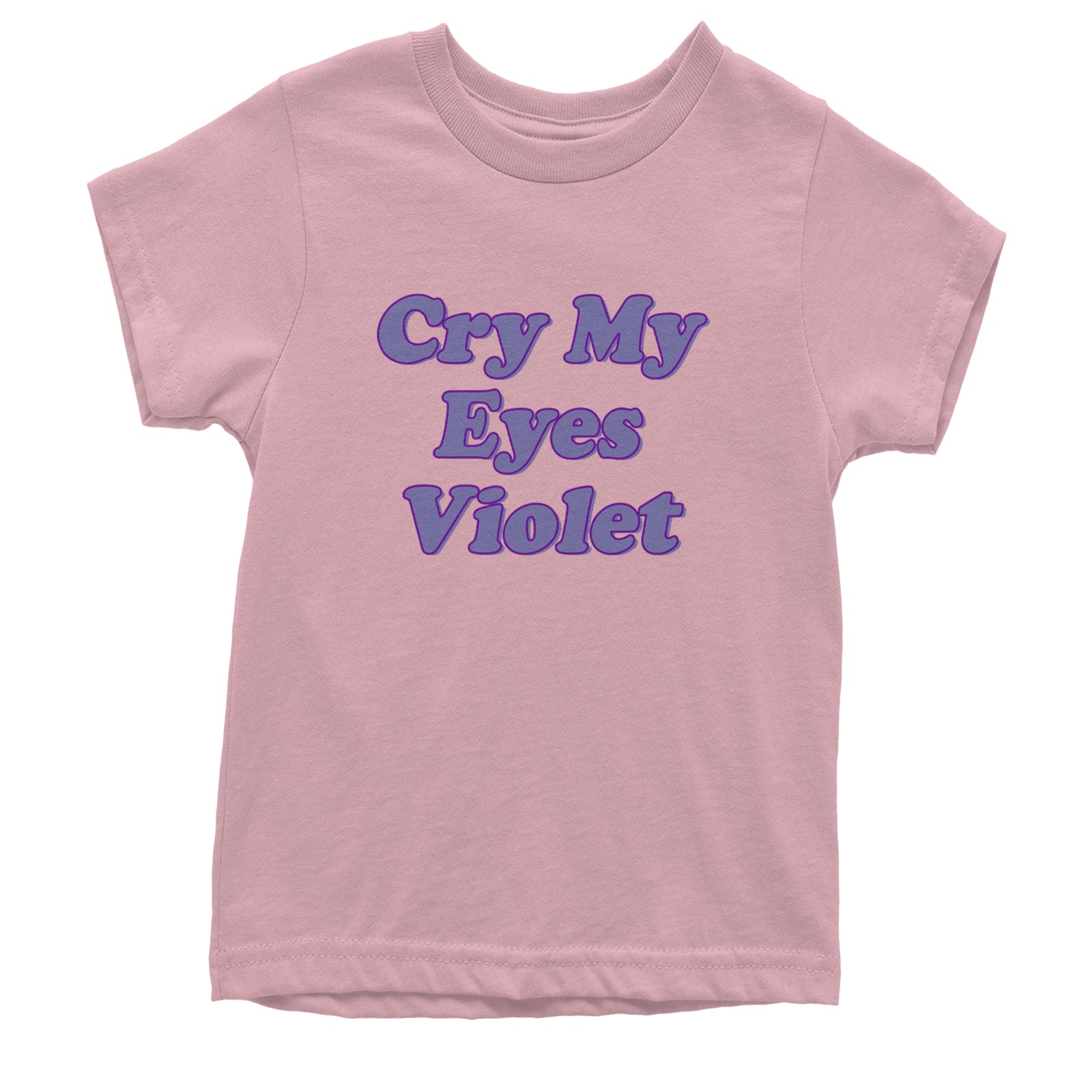 Cry My Eyes Violet Drama Queen Youth T-shirt Light Pink