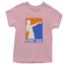 Point God Cunningham Basketball Pointing Meme  Youth T-shirt Light Pink