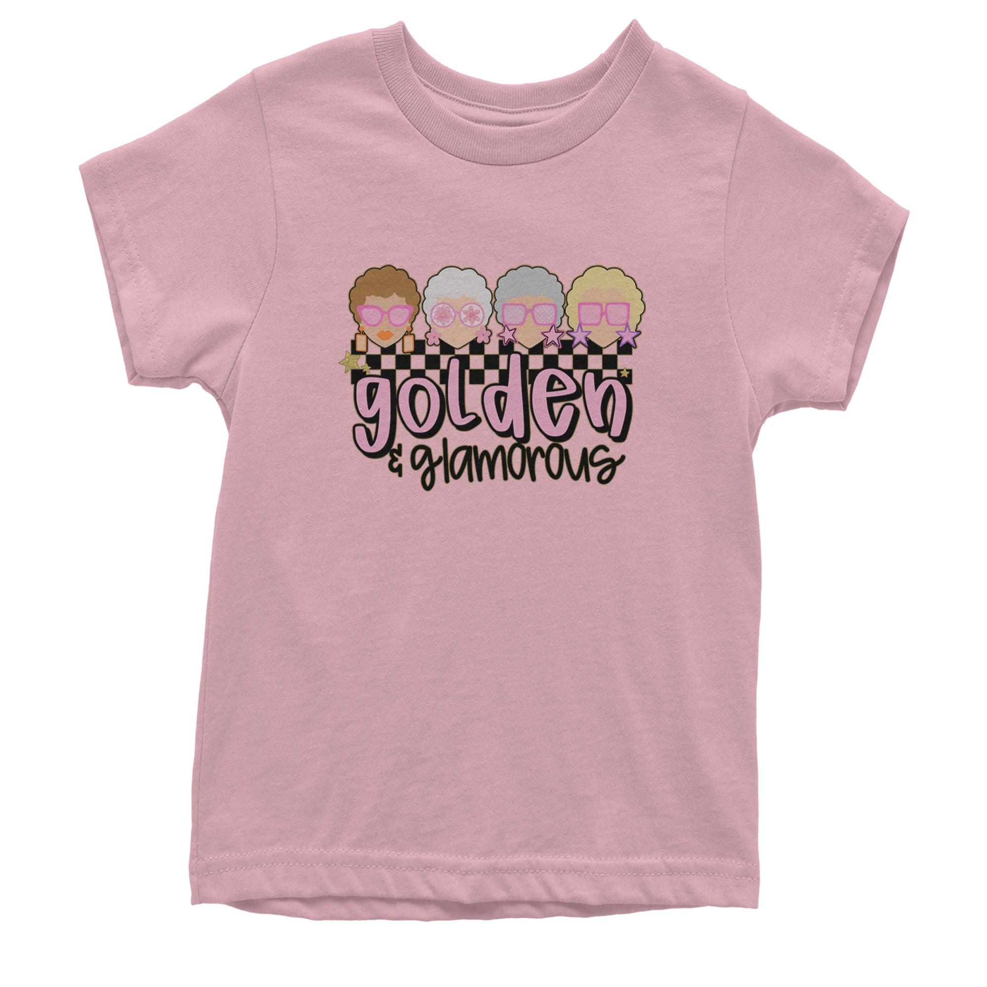 Golden And Glamorous Golden Girls Youth T-shirt Light Pink