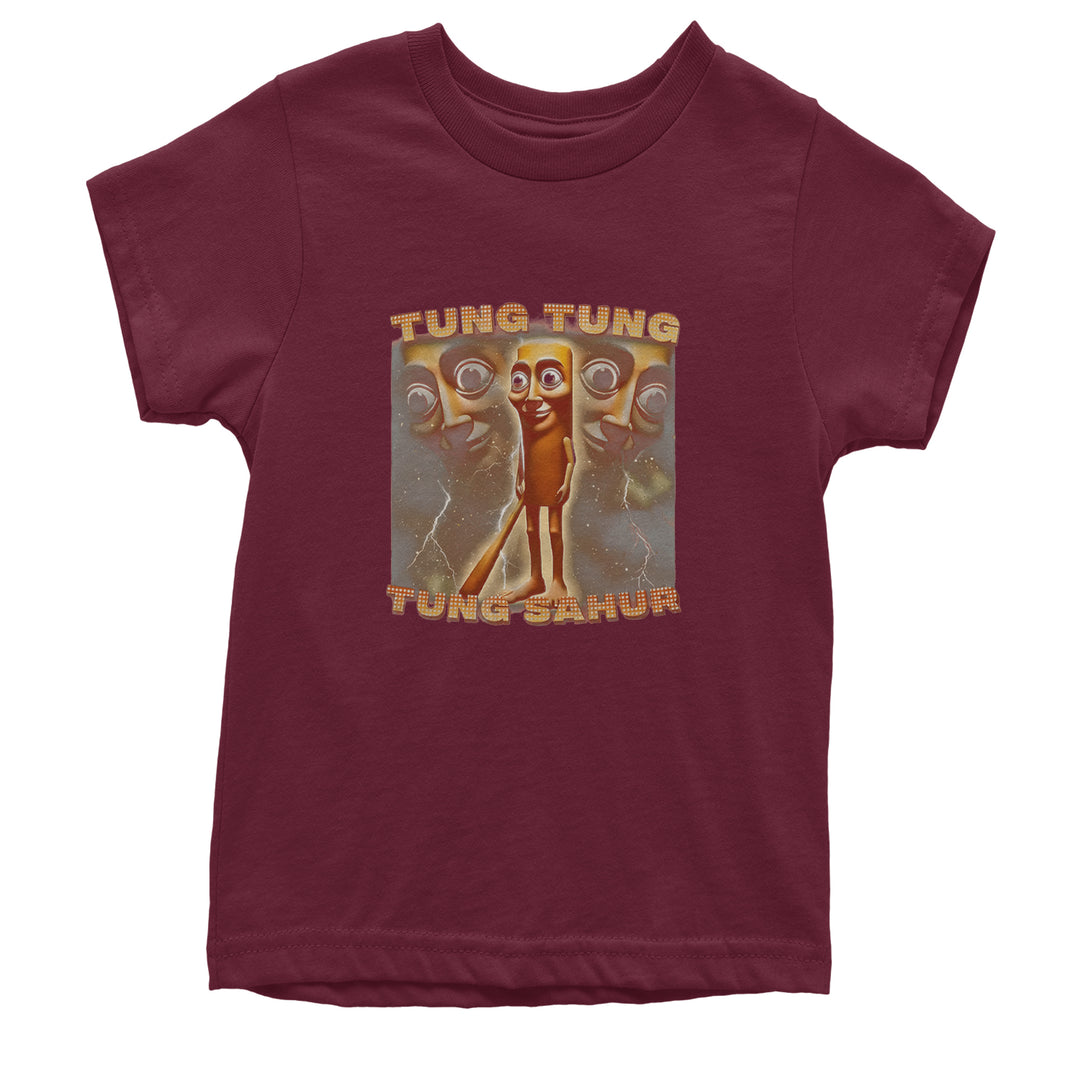 Tung Tung Tung Sahur Enforcer Youth T-shirt Maroon