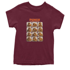 Punch Play Hard Love Harder Youth T-shirt Maroon