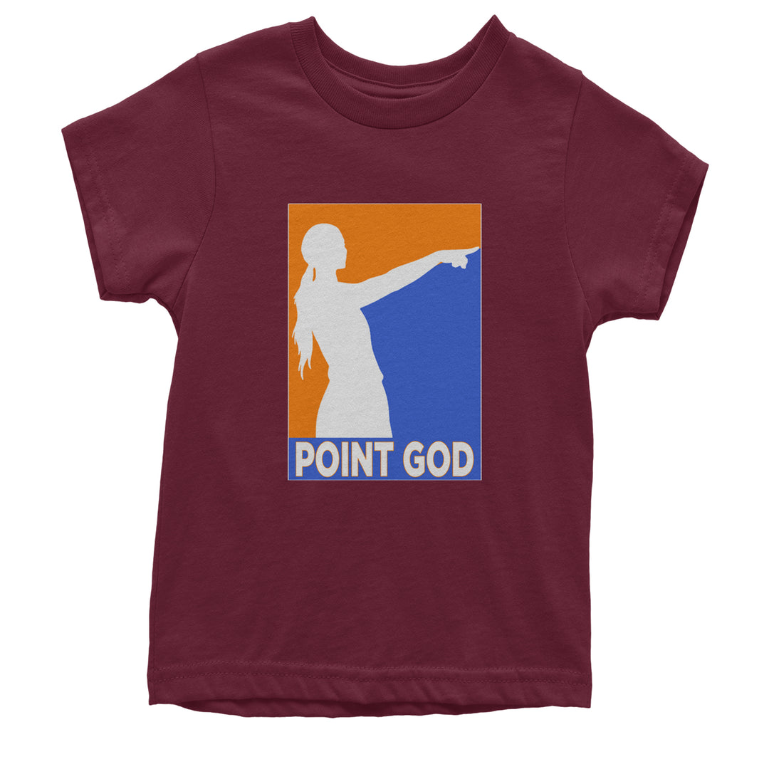 Point God Cunningham Basketball Pointing Meme  Youth T-shirt Maroon