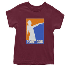 Point God Cunningham Basketball Pointing Meme  Youth T-shirt Maroon