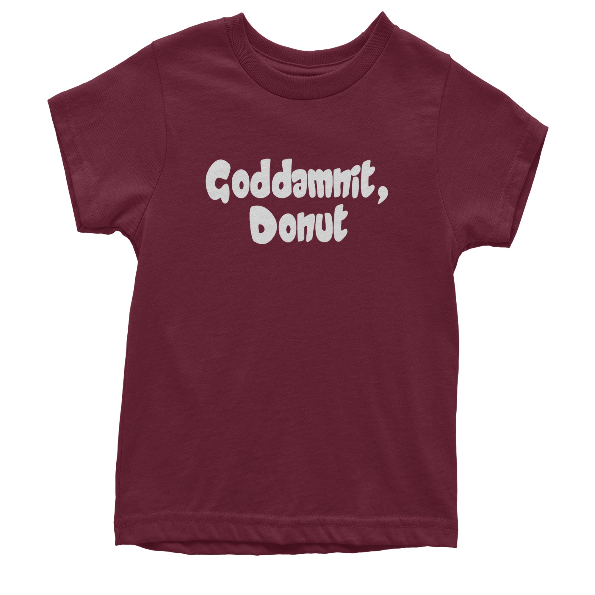 Godd-mnit, Donut Carl Youth T-shirt Maroon
