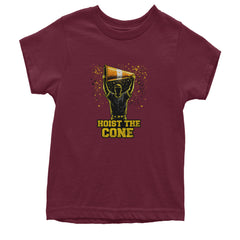 Hoist The Cone Pittsburgh Pride Youth T-shirt Maroon