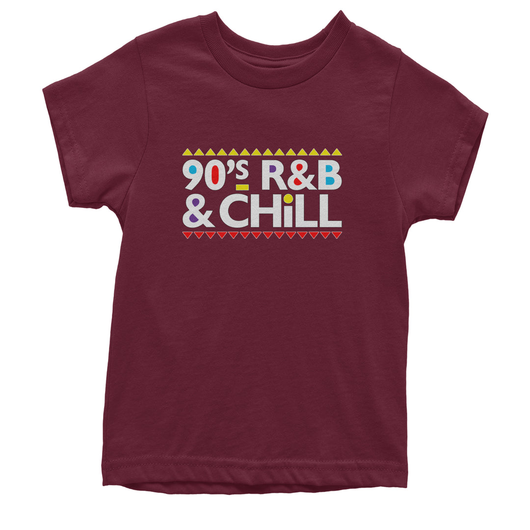 90s R&B and Chill Retro Throwback Youth T-shirt Maroon
