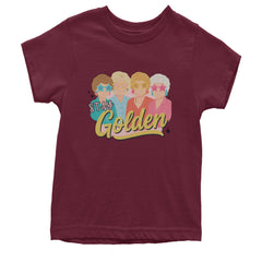 Stay Golden Girls Retro Youth T-shirt Maroon