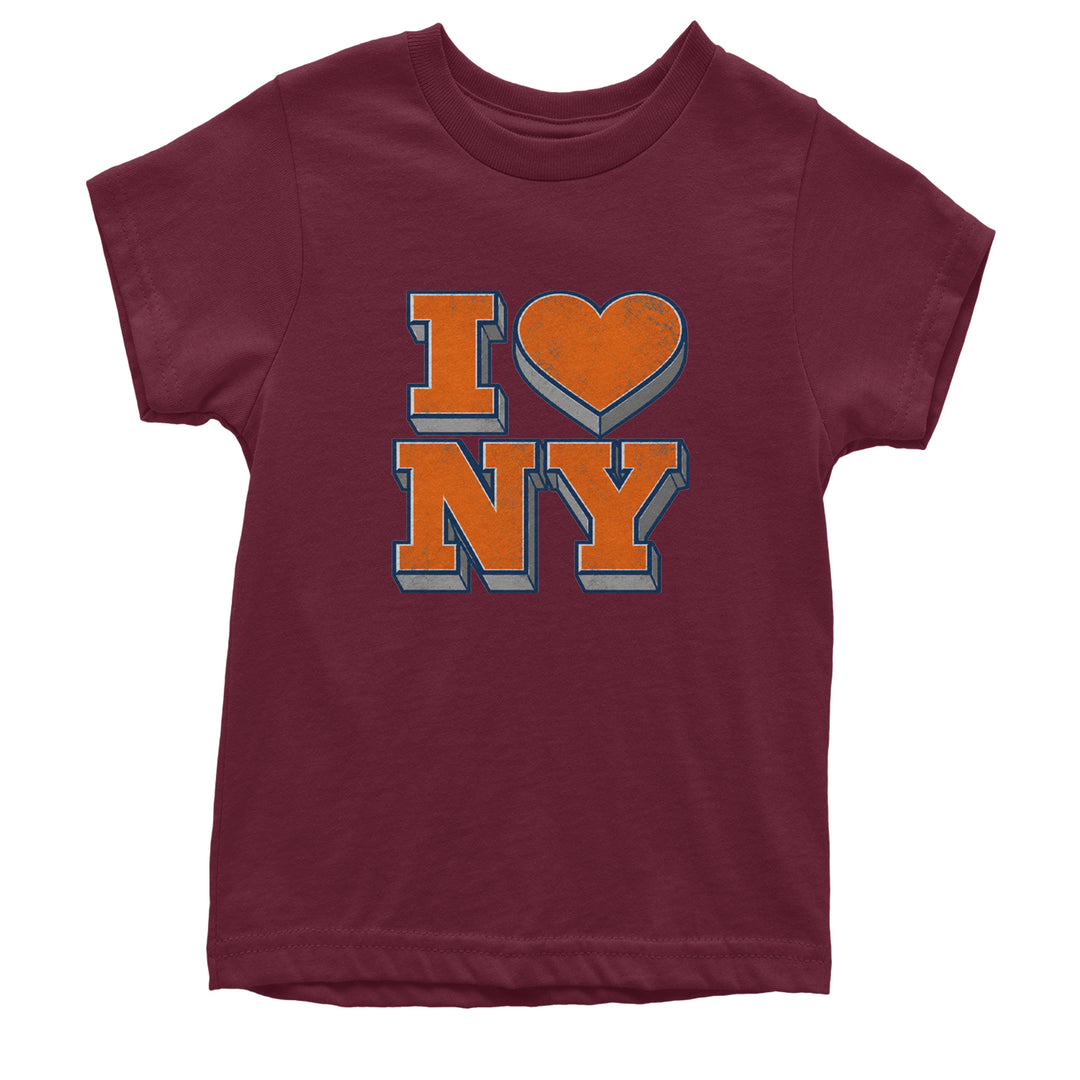 New York City Pride Heart Youth T-shirt Maroon