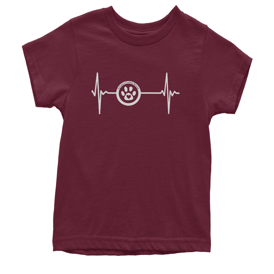 TLC Rescue Heartbeat Youth T-shirt Maroon