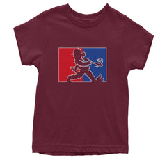 Batter Up Philly Baseball Phan Youth T-shirt Maroon