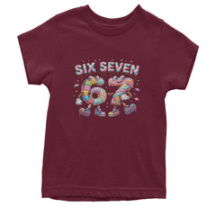 67 Candy Swirl Meme Youth T-shirt Maroon