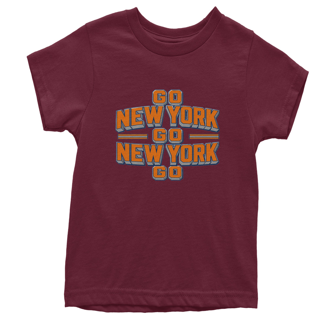 Go New York Go Basketball Youth T-shirt Maroon
