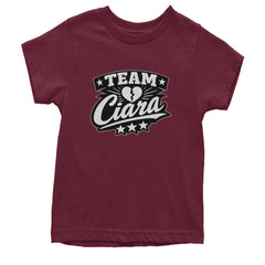 Team Ciara Scamanda Broken Heart Youth T-shirt Maroon