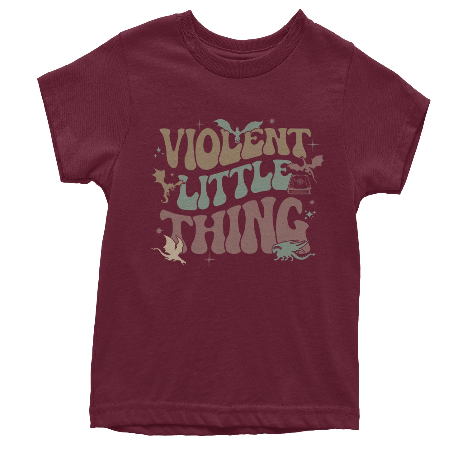 Violent Little Thing Dragon Youth T-shirt Maroon