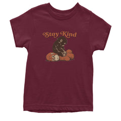 Punch Stay Kind Macaque Youth T-shirt Maroon