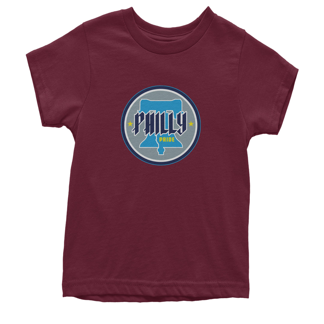 Philly Pride Liberty Bell Youth T-shirt Maroon