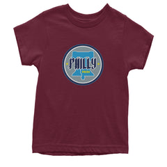 Philly Pride Liberty Bell Youth T-shirt Maroon