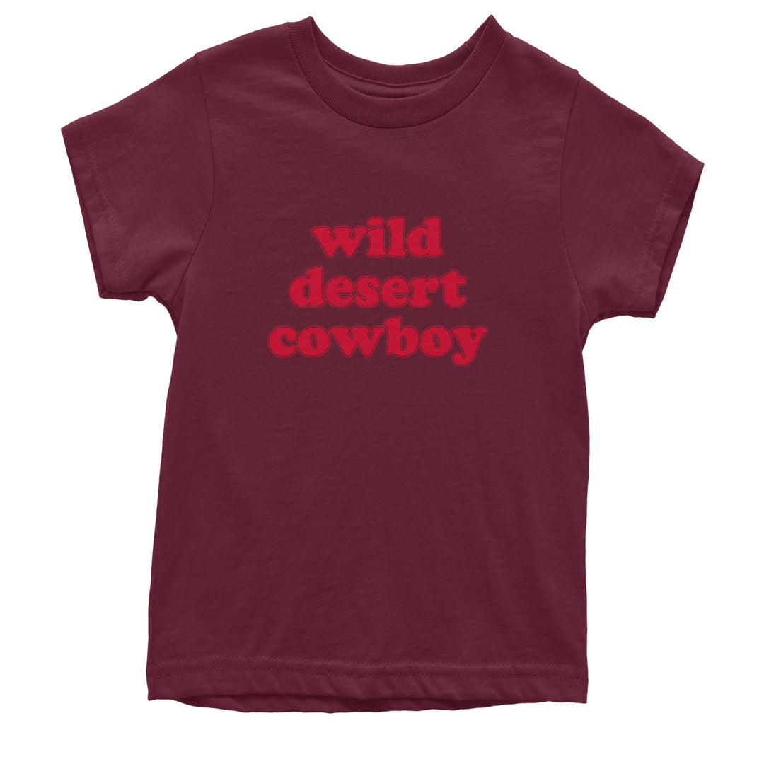Wild Desert Cowboy Country Youth T-shirt Maroon