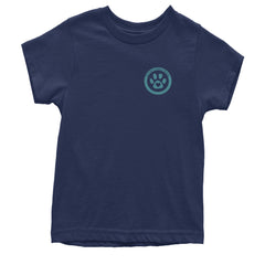 TLC To Love a Canine Dog Rescue Teal Youth T-shirt Navy Blue