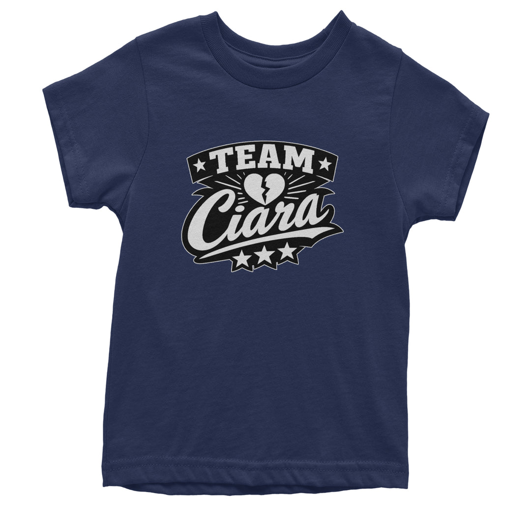 Team Ciara Scamanda Broken Heart Youth T-shirt Navy Blue