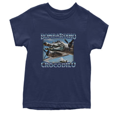 Bombardino Crocodilo Brainrot Youth T-shirt Navy Blue