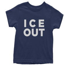 Ice Out Protest Youth T-shirt Navy Blue