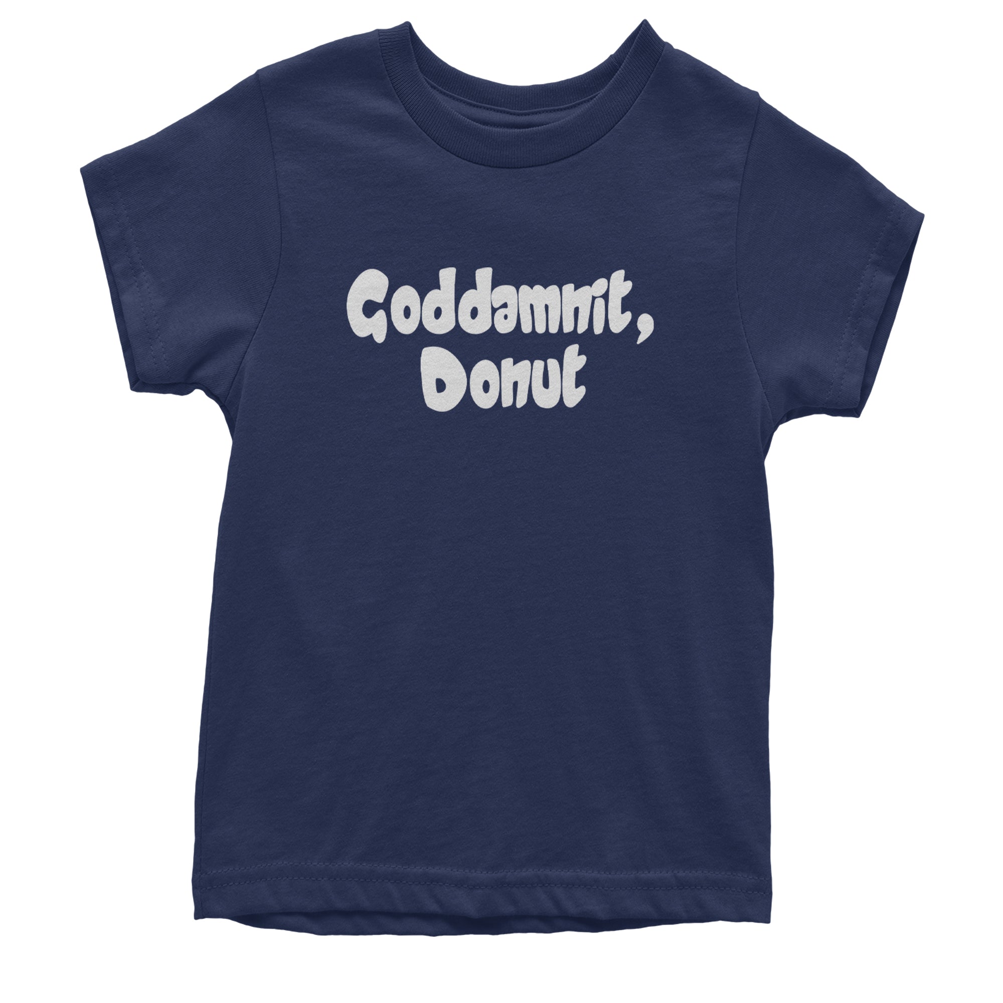 Godd-mnit, Donut Carl Youth T-shirt Navy Blue