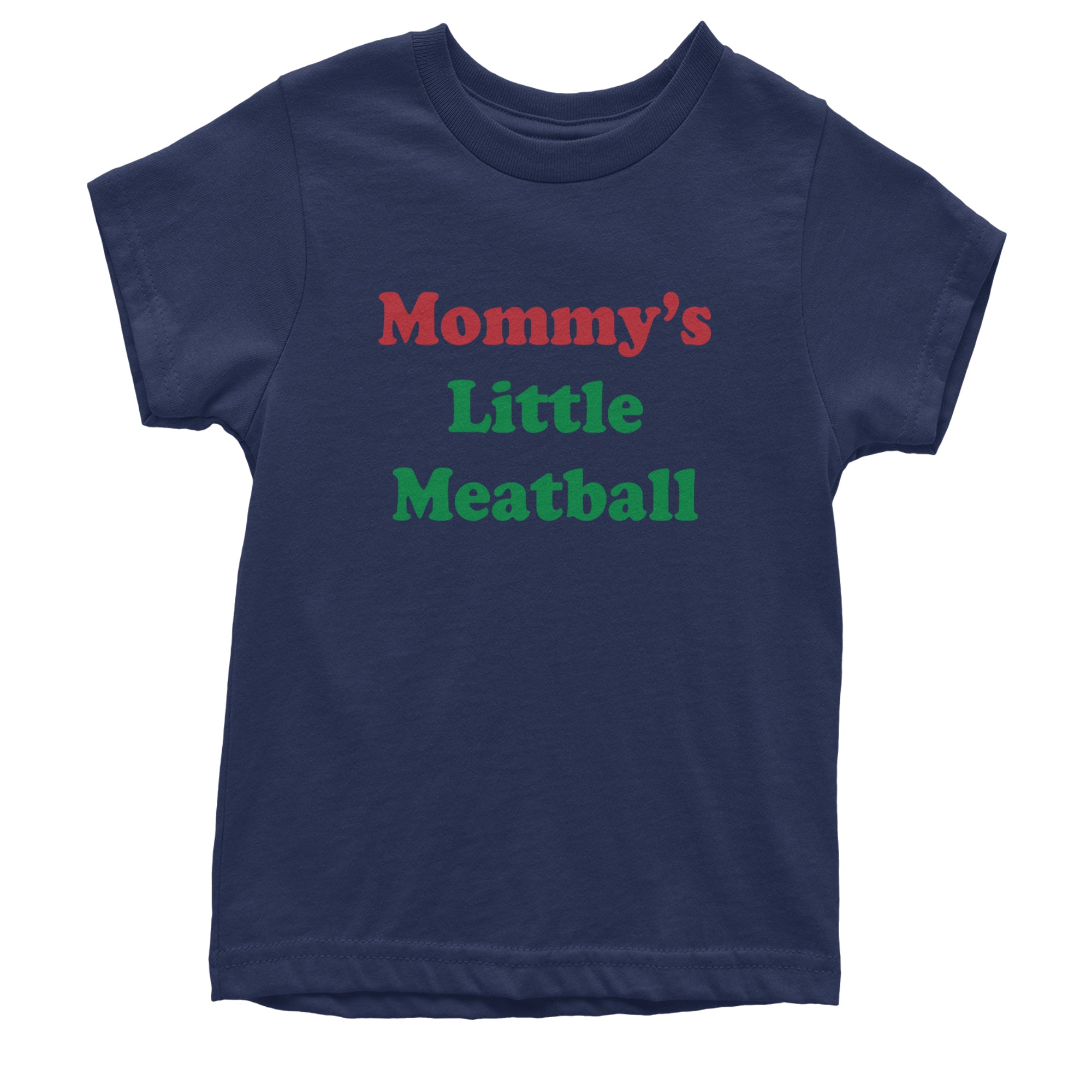 Mommy's Little Meatball Love Island Youth T-shirt Navy Blue