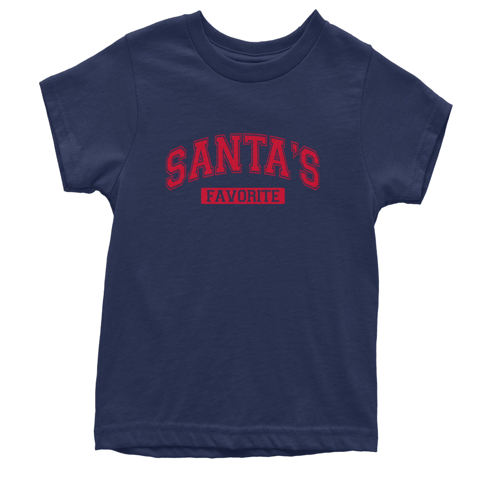 Santa's Favorite Youth T-shirt Navy Blue