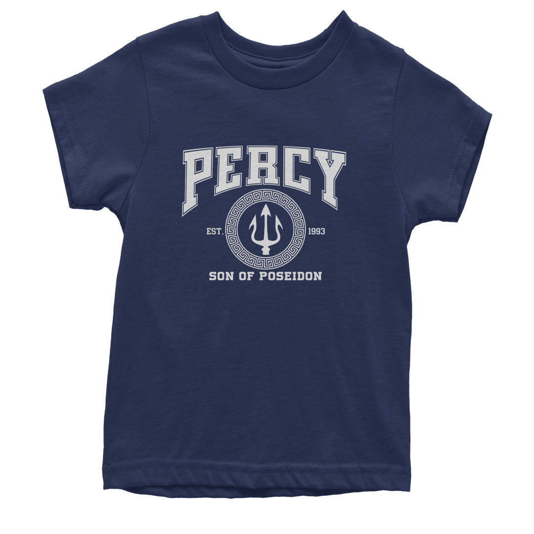 Percy Son Of Poseidon Sea God Youth T-shirt Navy Blue
