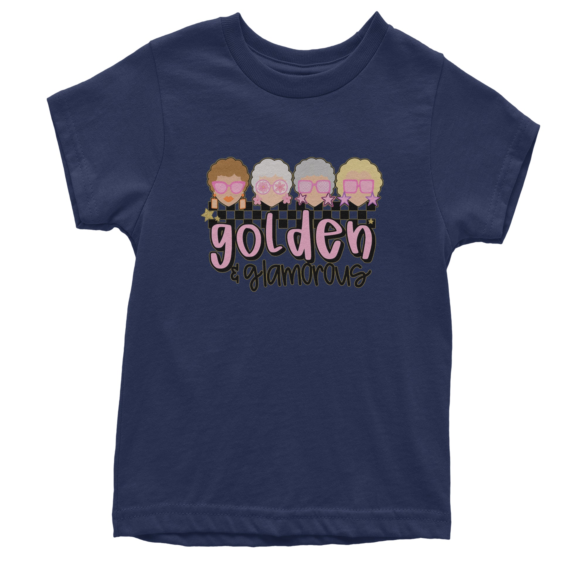 Golden And Glamorous Golden Girls Youth T-shirt Navy Blue