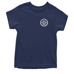 TLC To Love a Canine Dog Rescue White Youth T-shirt Navy Blue