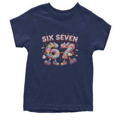 67 Candy Swirl Meme Youth T-shirt Navy Blue